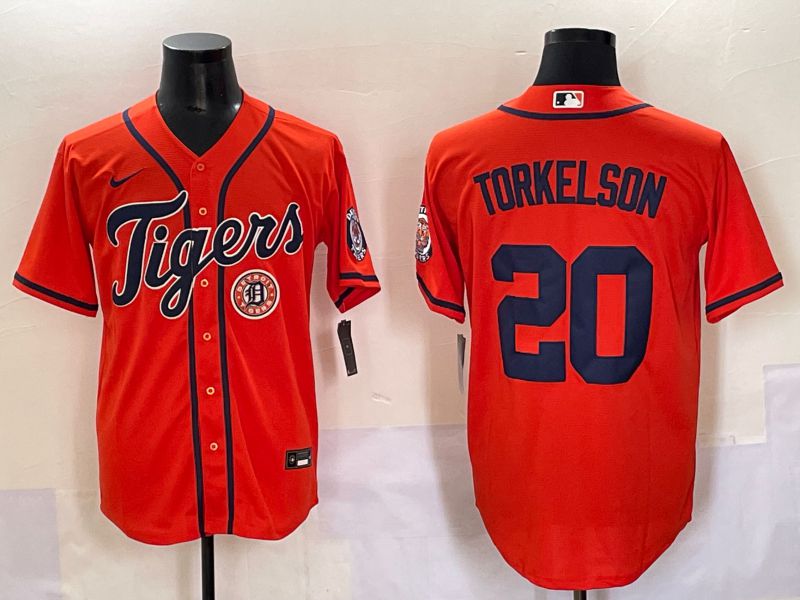 Men 2025 Detroit Tigers #20 Torkelson Orange Game Nike MLB Jersey style 6